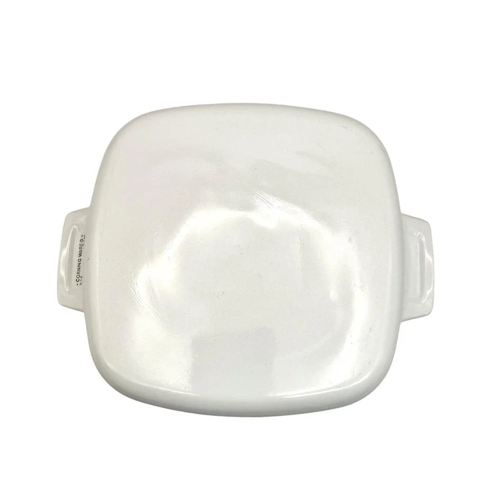 Vintage Corning‎ Ware L'Echalote Casserole Dish White Square Handles